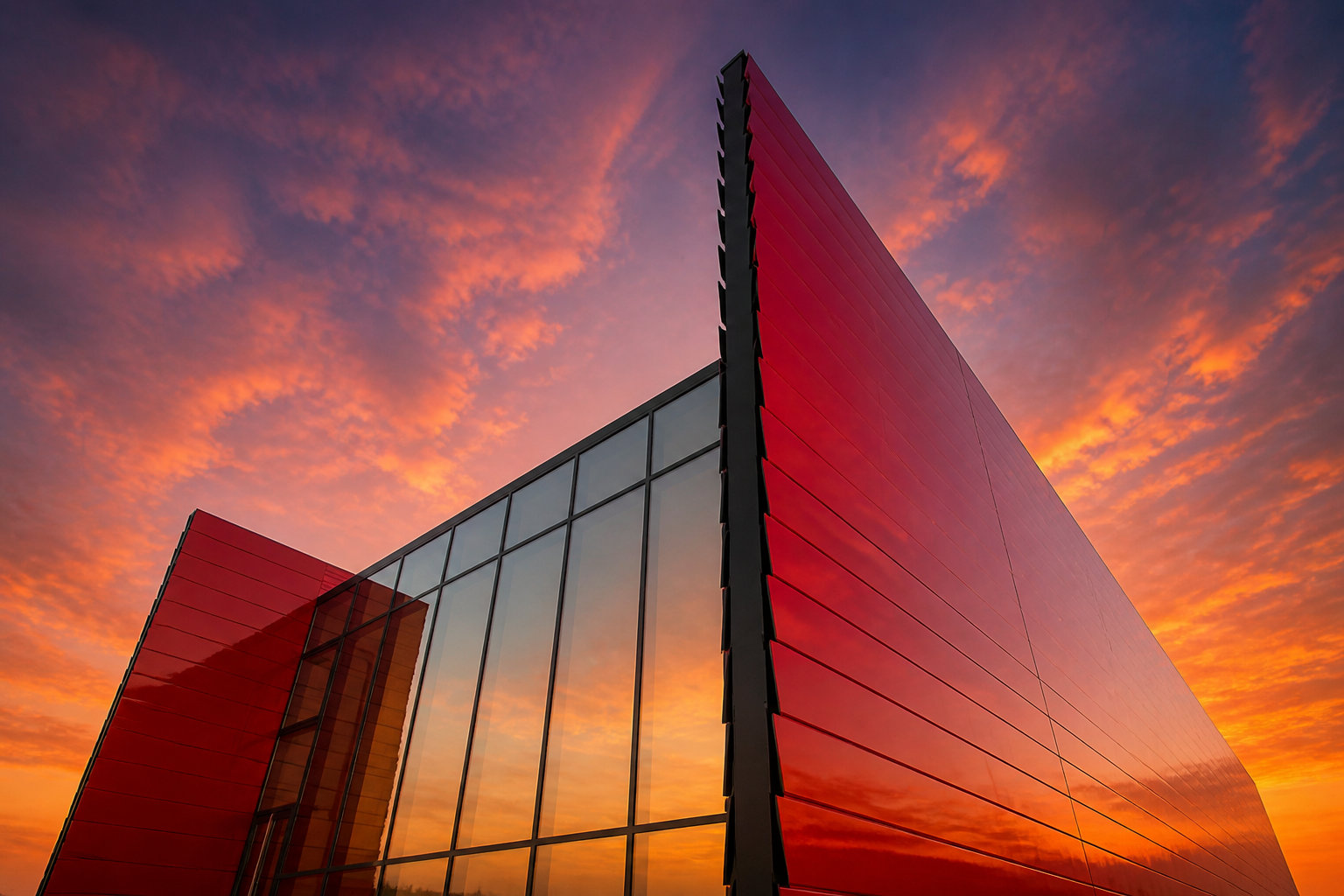 Château La Dominique: Architectural Mastery and Red-Tinted Horizons